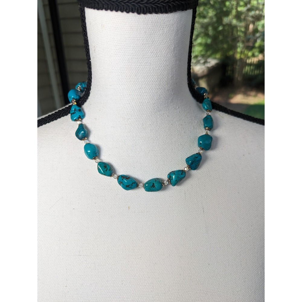 Julie Normandale JN One of A Kind Turquoise Necklace Gorgeous‎ Beautiful 925